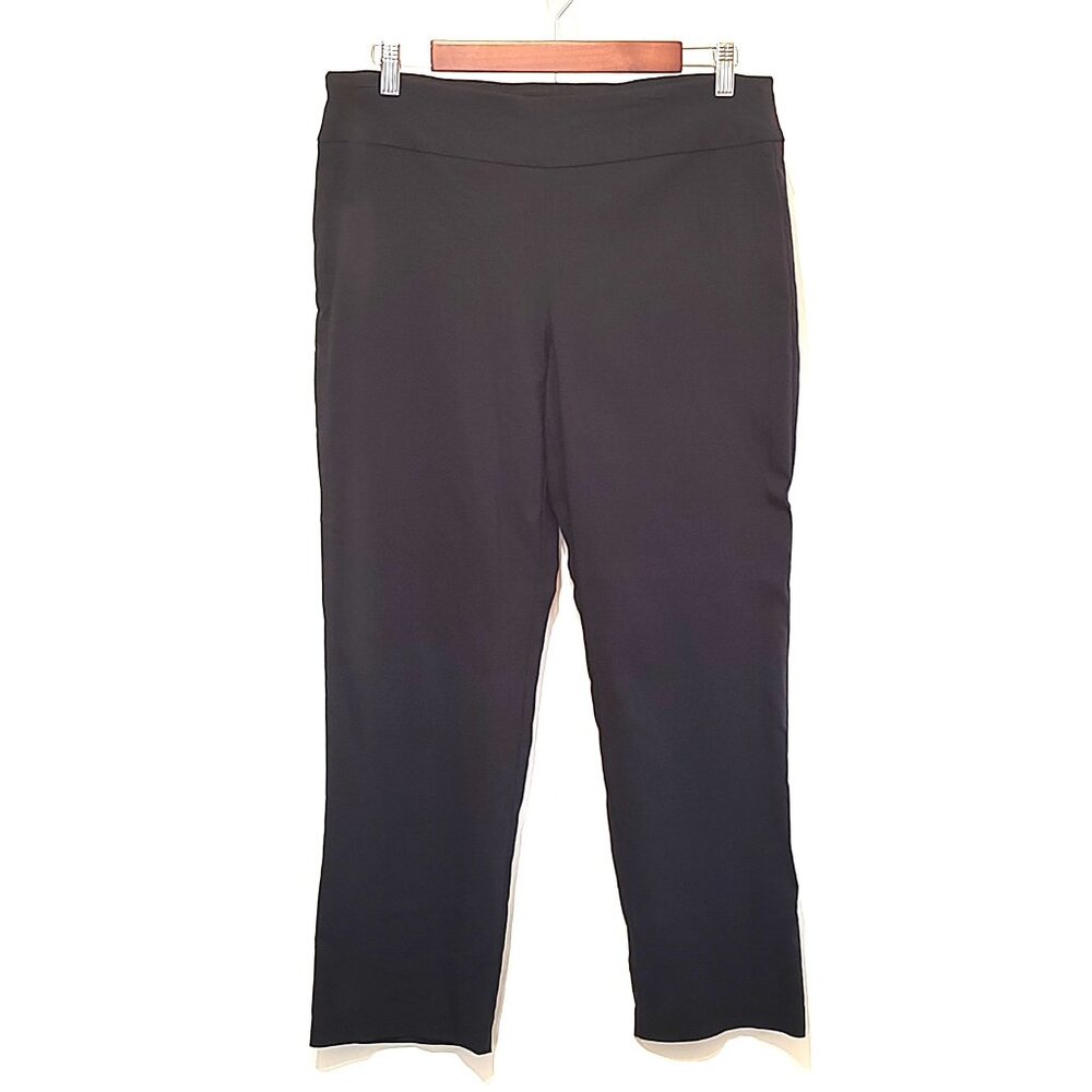 Women's Attyre New York Straight Leg Stretchy Pull-Up Dress Pants Navy Size 10